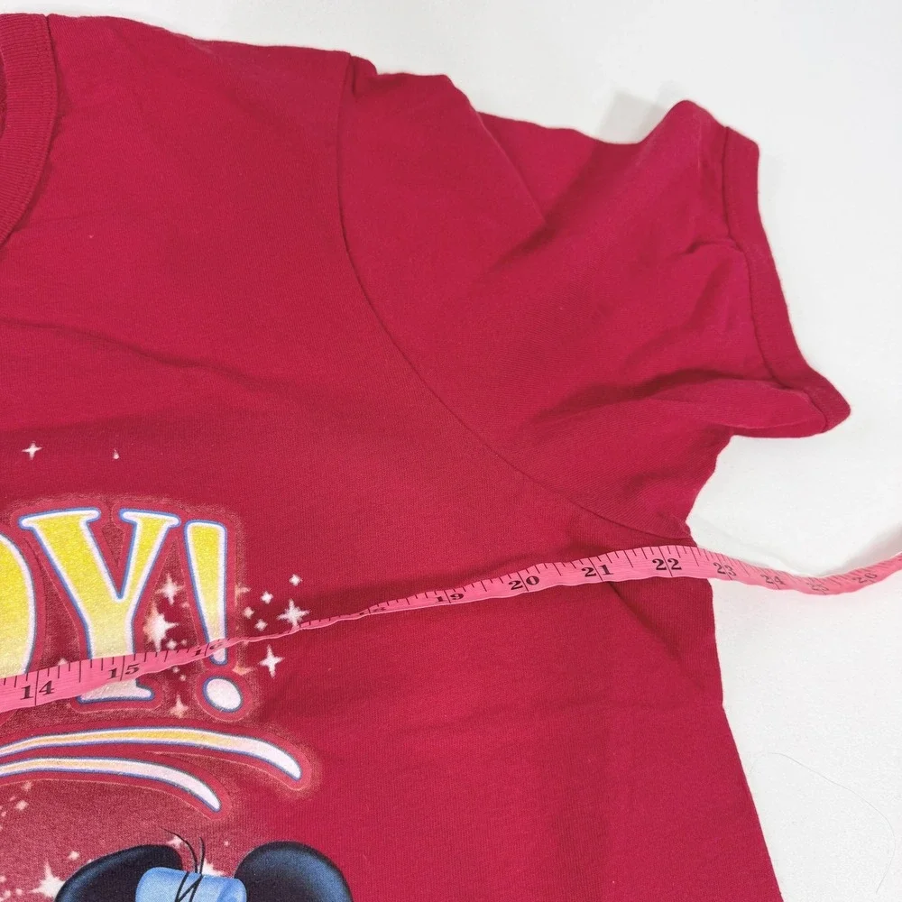 Disney Mickey Mouse Shirt Womens One Size Red Holiday Oh Boy Pluto Christmas